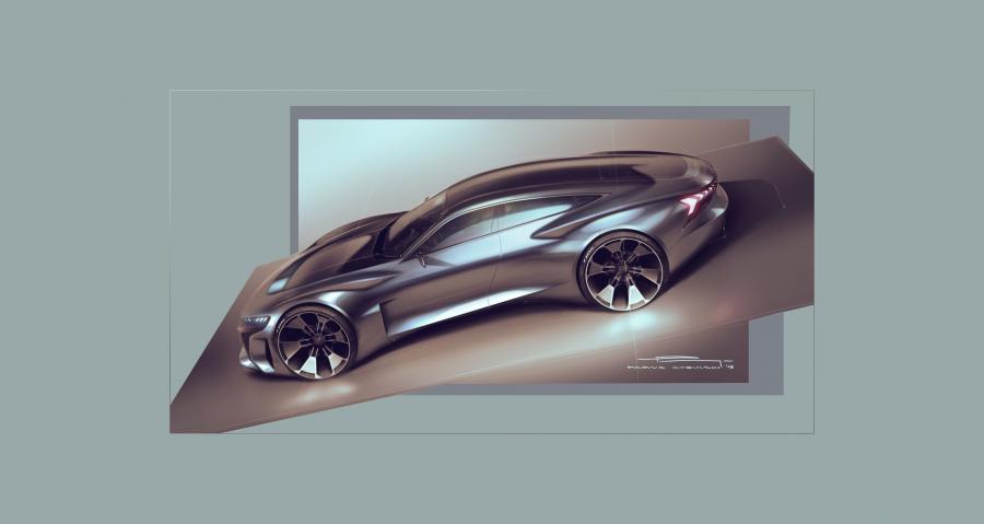 Эскиз Audi e-tron GT Concept 2018 года  (фото 49 из 69)